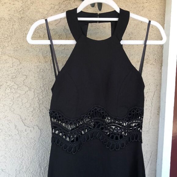 Sequin Hearts Black Floor length Dress Sz 5 - Picture 4 of 13